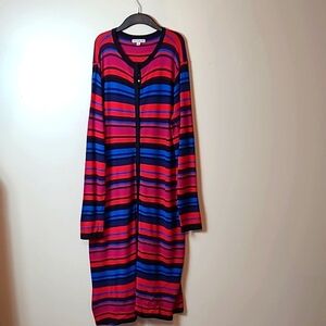 Eva Mendes NY&Co Raya Striped Sweater Dress L/XL